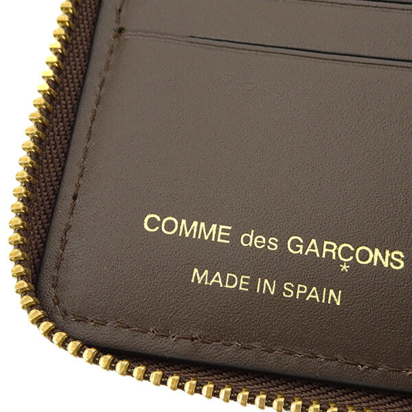 COMME des GARCONS メンズ レディース 2つ折り財布 EMBOSSED LOGOTYPE SA7100EL ブラウン BROWN