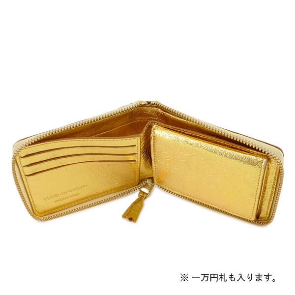 COMME des GARCONS メンズ レディース 2つ折り財布 GOLD LINE SA7100G ゴールド GOLD