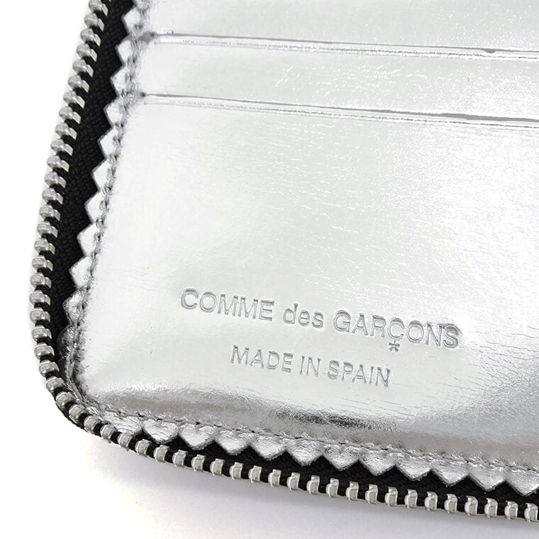 COMME des GARCONS メンズ レディース 2つ折り財布 MIRROR INSIDE SA7100MI ブラック シルバー SILVER