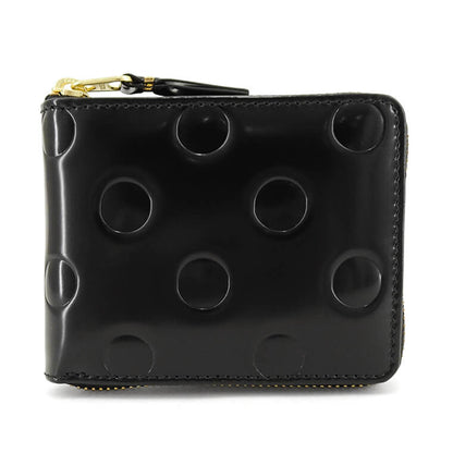 COMME des GARCONS メンズ レディース 2つ折り財布 POLKA DOTS EMBOSSED SA7100NE ブラック BLACK