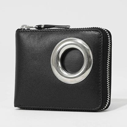 COMME des GARCONS メンズ レディース 2つ折り財布 SILVER EYELET SA7100SE ブラック BLACK