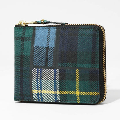 COMME des GARCONS メンズ レディース 2つ折り財布 TARTAN PATCHWORK SA7100TP グリーンチェック GREEN