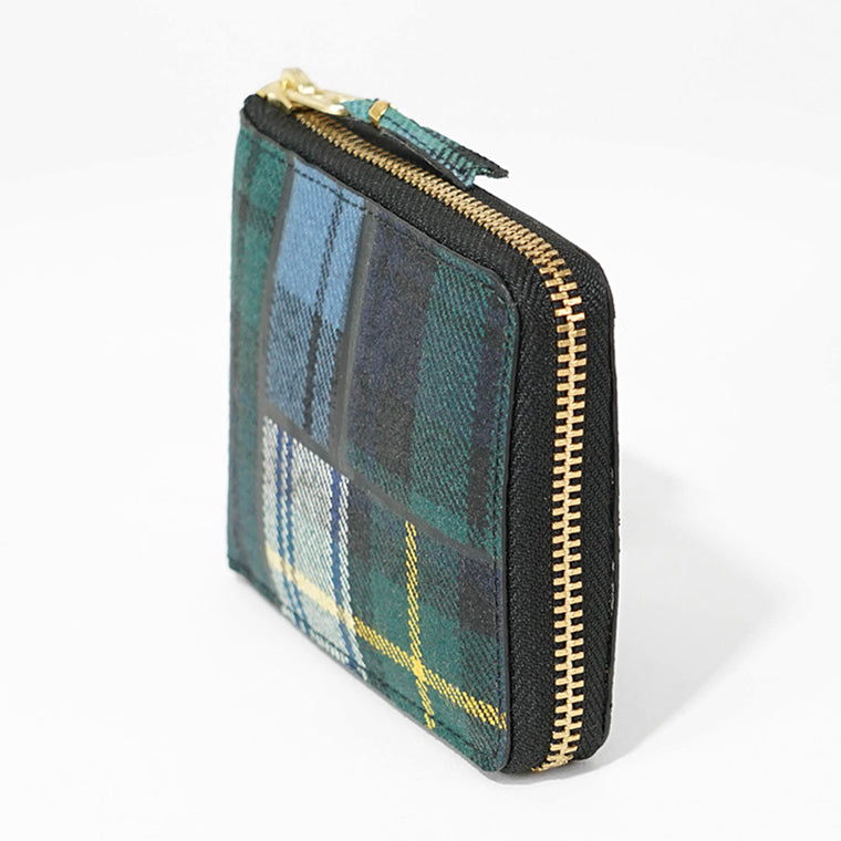 COMME des GARCONS メンズ レディース 2つ折り財布 TARTAN PATCHWORK SA7100TP グリーンチェック GREEN