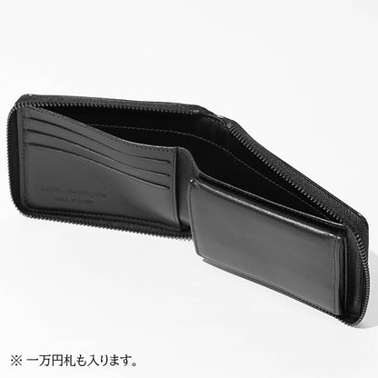 COMME des GARCONS メンズ レディース 2つ折り財布 ZIPPER MEDLEY SA7100ZM ブラック BLACK