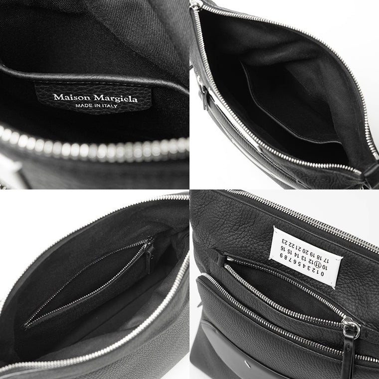 Maison Margiela メンズ レディース ショルダーバッグ 5AC LEATHER SHOULDER BAG SMALL SB1WG0003 P4746 ブラック T8013