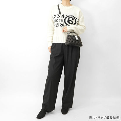 Maison Margiela レディース ショルダーバッグ GLAM SLAM EMBROIDERY TRAPEZOID BAG SB1WG0065 P6434 ブラック T8013
