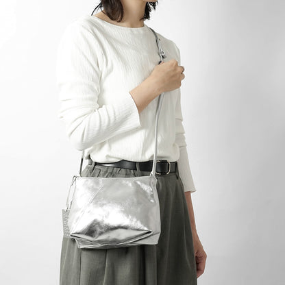 【SUMMER FINAL SALE】 MM6 Maison Margiela レディース ショルダーバッグ JAPANESE FOLDED SHOULDER BAG SB5ZH0032 P7703 SILVER シルバー T9002