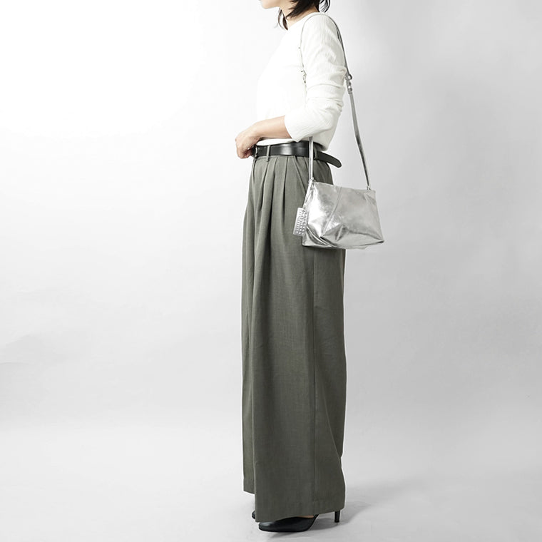 【SUMMER FINAL SALE】 MM6 Maison Margiela レディース ショルダーバッグ JAPANESE FOLDED SHOULDER BAG SB5ZH0032 P7703 SILVER シルバー T9002