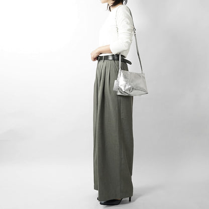 【SUMMER FINAL SALE】 MM6 Maison Margiela レディース ショルダーバッグ JAPANESE FOLDED SHOULDER BAG SB5ZH0032 P7703 SILVER シルバー T9002