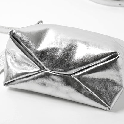 【SUMMER FINAL SALE】 MM6 Maison Margiela レディース ショルダーバッグ JAPANESE FOLDED SHOULDER BAG SB5ZH0032 P7703 SILVER シルバー T9002