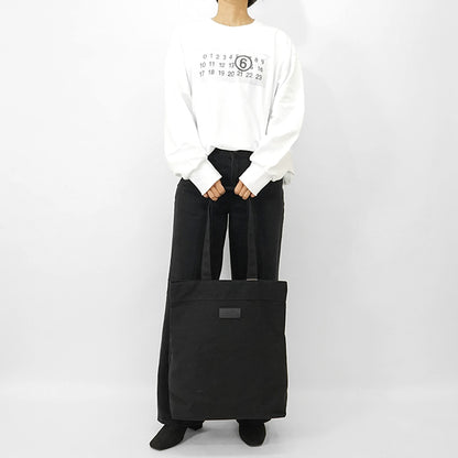 MM6 Maison Margiela レディース メンズ トートバッグ REVERSIX CANVAS SHOPPING BAG SB6WC0020 P8331 ブラック T8013