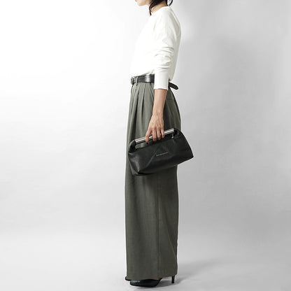 【SUMMER FINAL SALE】 MM6 Maison Margiela レディース ハンドバッグ JAPANESE JEWEL HANDLE BAG SB6WD0046 P9068 BLACK ブラック T8013