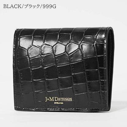J&M DAVIDSON レディース 2つ折り財布 EMBOSSED CROC BI FOLD WALLET SBFW 0XX 0BC ECXX 2カラー