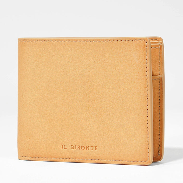 【美品】イルビゾンテ　二つ折り財布 IL BISONTE（イルビゾンテ） 財布 IL BISONTE 2つ折スクエアウォレット