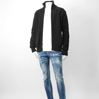 MM6 Maison Margiela メンズ ジップアップカーディガン SH0AM0028 M13039 BLACK ブラック 900