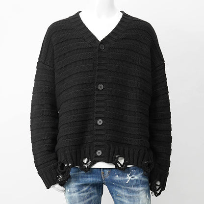 MM6 Maison Margiela メンズ カーディガン SH0HP0005 M13040 BLACK ブラック 900