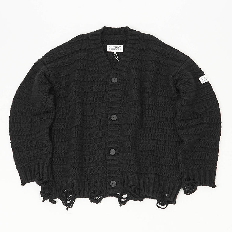 MM6 Maison Margiela メンズ カーディガン SH0HP0005 M13040 BLACK ブラック 900