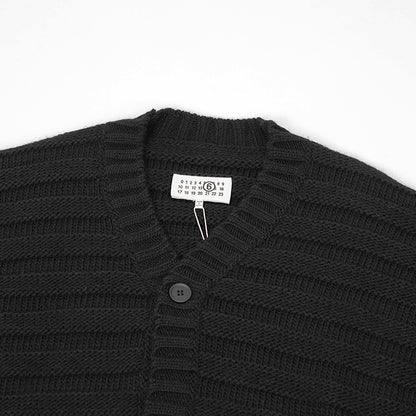 MM6 Maison Margiela メンズ カーディガン SH0HP0005 M13040 BLACK ブラック 900