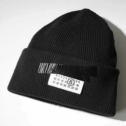 MM6 Maison Margiela メンズ レディース ニットキャップ TAPED LABEL WOOL BEANIE SH2TB0003 M13168 ブラック 900S