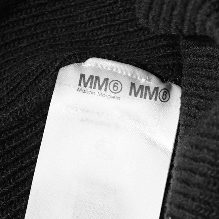 MM6 Maison Margiela メンズ レディース ニットキャップ TAPED LABEL WOOL BEANIE SH2TB0003 M13168 ブラック 900S