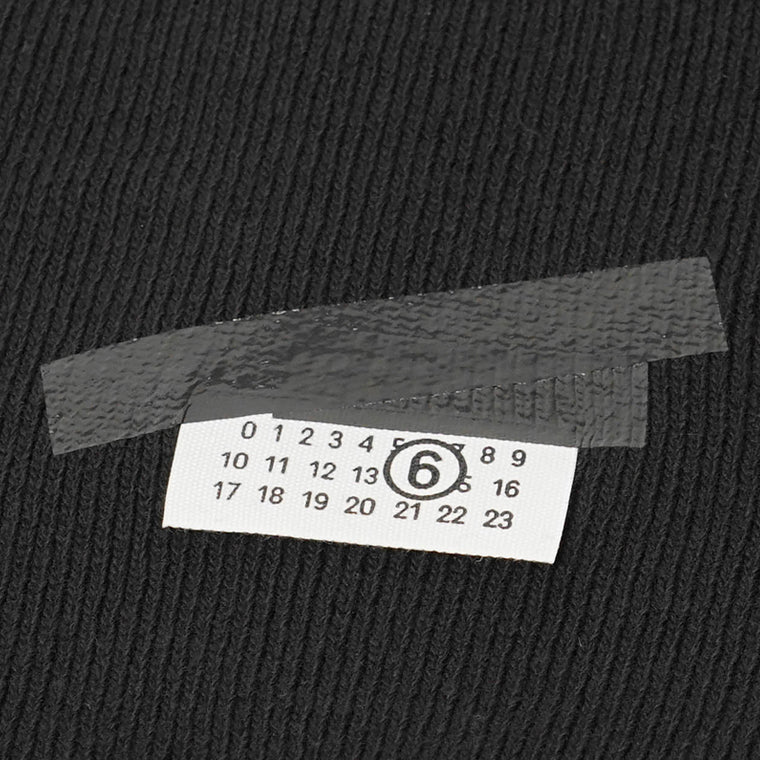MM6 Maison Margiela メンズ レディース マフラー TAPED LABEL WOOL SCARF SH2TE0004 M13168 ブラック 900S