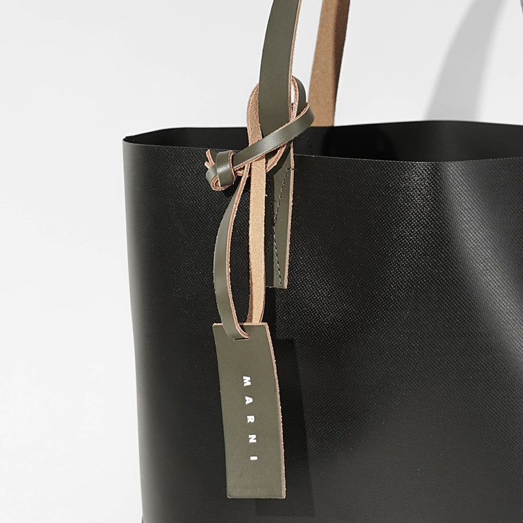 MARNI メンズ レディース トートバッグ NORTH SOUTH OPEN SHOPPER SHMQ0037A1 P5769 ブラック カーキ 01N99