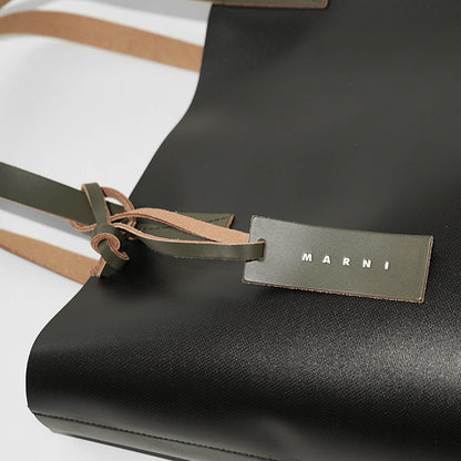 MARNI メンズ レディース トートバッグ NORTH SOUTH OPEN SHOPPER SHMQ0037A1 P5769 ブラック カーキ 01N99