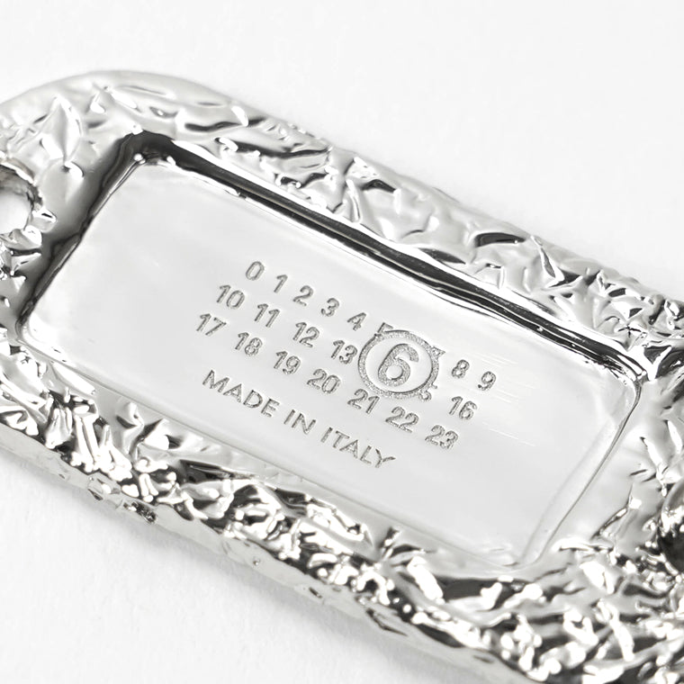 MM6 Maison Margiela レディース メンズ キーリング SILVER FOIL KEYRING SM6UA0020 P6622 PALLADIO BURATTATO シルバー 956