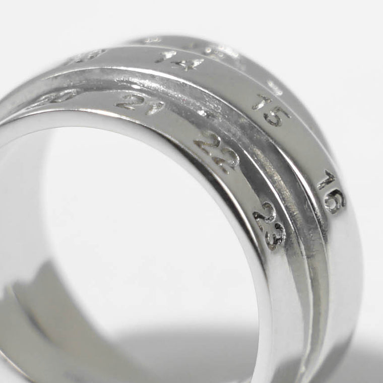MM6 Maison Margiela メンズ リング TRIPLE LOGO NUMERIC SIGNATURE RING SM6UQ0073 P6627 シルバー 956