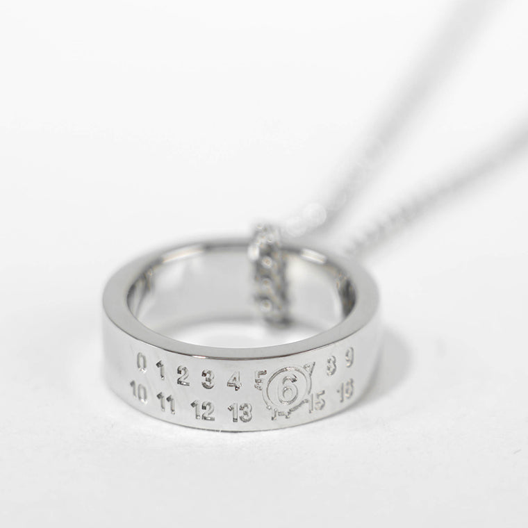 MM6 Maison Margiela レディース メンズ ネックレス NUMERIC MINIMAL SIGNATURE RING NECKLACE SM6UU0048 P6469 シルバー 951