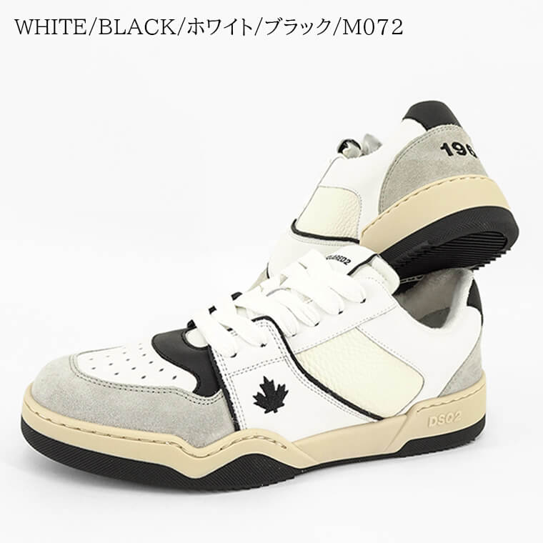 ディースクエアード DSQUARED2 メンズ スニーカー ホワイト ブラック