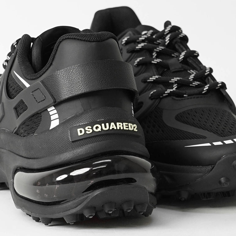 DSQUARED2■ディースクエアード ロゴ ウェーブ スニーカー 黒 ディースクエアード DSQUARED2 メンズ スニーカー ブラック