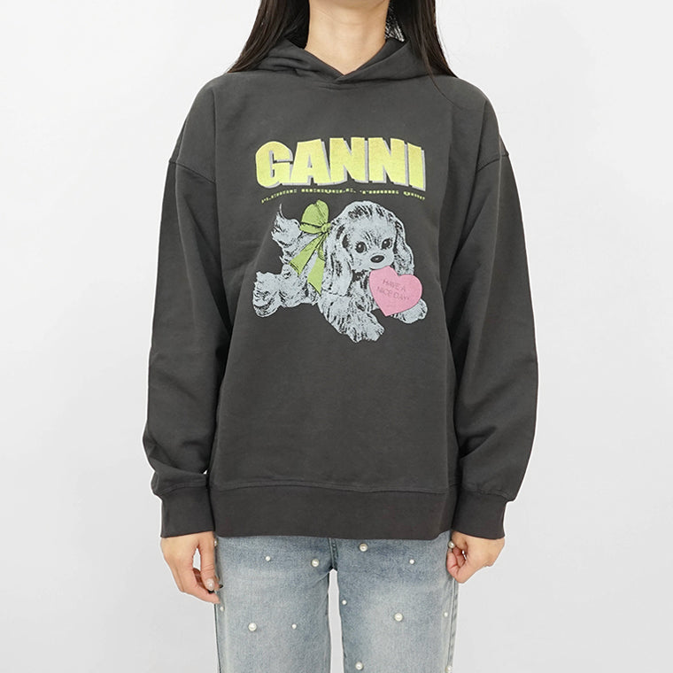 GANNI レディース パーカー T4360 PHANTOM チャコールグレー 252