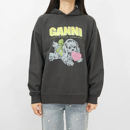 GANNI レディース パーカー T4360 PHANTOM チャコールグレー 252