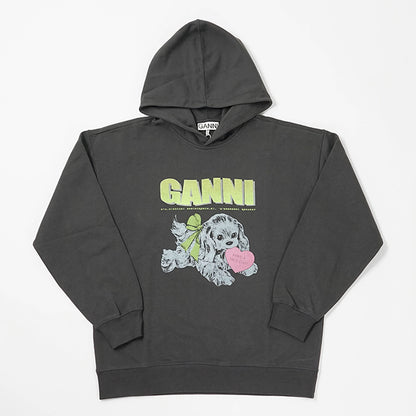 GANNI レディース パーカー T4360 PHANTOM チャコールグレー 252