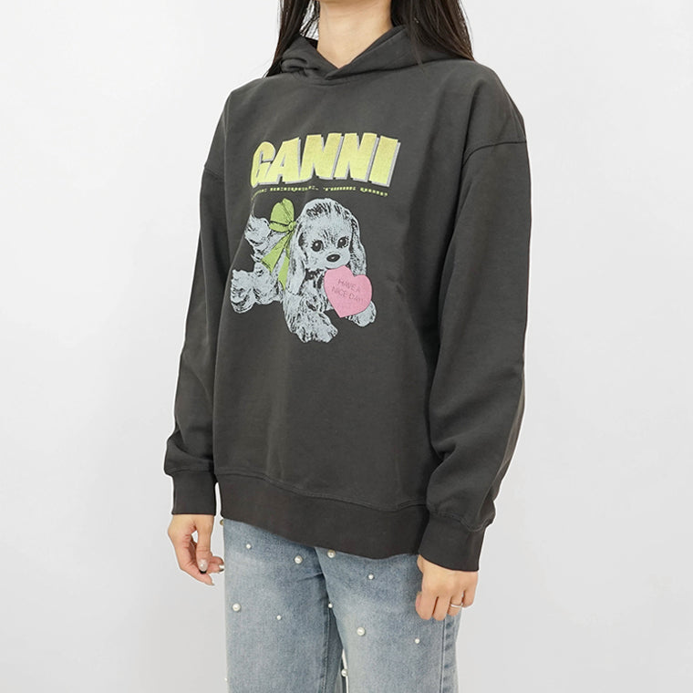 GANNI レディース パーカー T4360 PHANTOM チャコールグレー 252