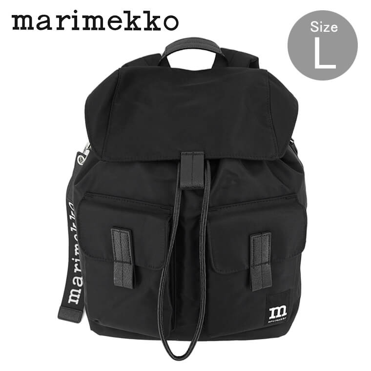 marimekko レディース バックパック EVERYTHING BACKPACK L SOLID 091198 BLACK ブラック 009