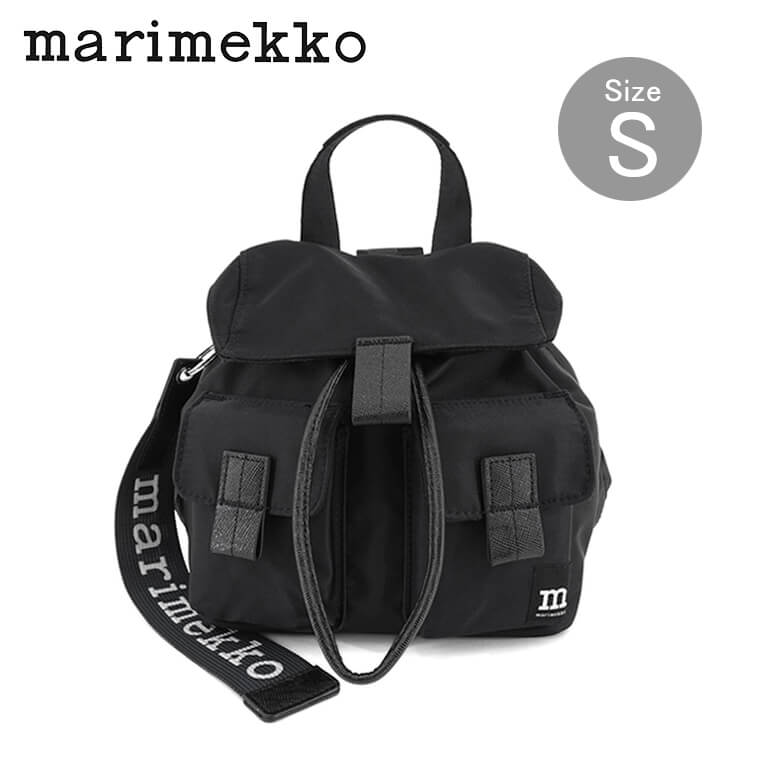 marimekko レディース バックパック EVERYTHING BACKPACK S SOLID 091199 BLACK ブラック 009