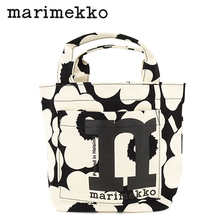 marimekko レディース トートバッグ MONO MINI TOTE UNIKKO 092197 BLACK COTTON ブラック コットン 908