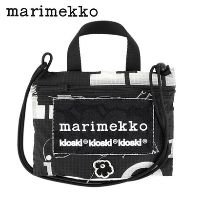 marimekko レディース メンズ ショルダーバッグ FUNNY CROSS POCKET MARIMERKKI 092210 BLACK WHITE ブラック ホワイト 992
