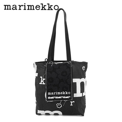marimekko レディース メンズ トートバッグ FUNNY TOTE MARIMERKKI 092212 BLACK WHITE ブラック ホワイト 992
