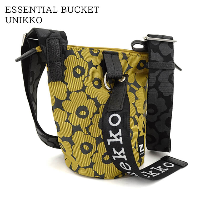 marimekko レディース メンズ ショルダーバッグ ESSENTIAL BUCKET UNIKKO 092703 YELLOW BLACK イエロー ブラック 920