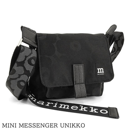 marimekko レディース メンズ ショルダーバッグ MINI MESSENGER UNIKKO 092803 BLACK ブラック 999