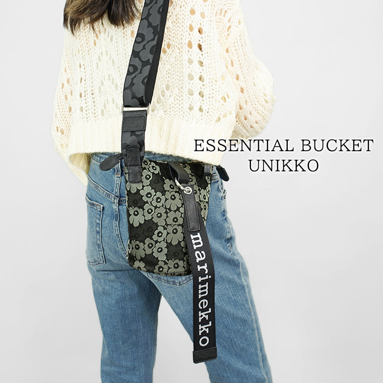 marimekko レディース メンズ ショルダーバッグ ESSENTIAL BUCKET UNIKKO 093319 ブラック カーキ 159