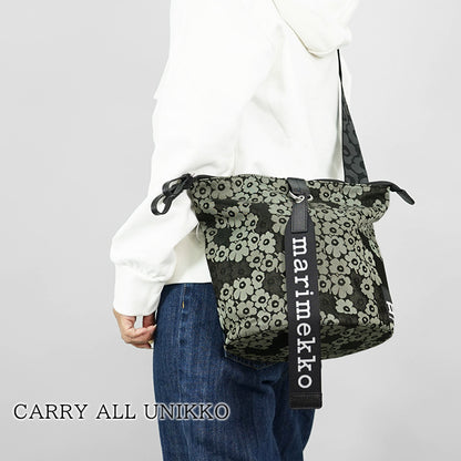 marimekko レディース メンズ ショルダーバッグ CARRY ALL UNIKKO 093320 ブラック カーキ 159