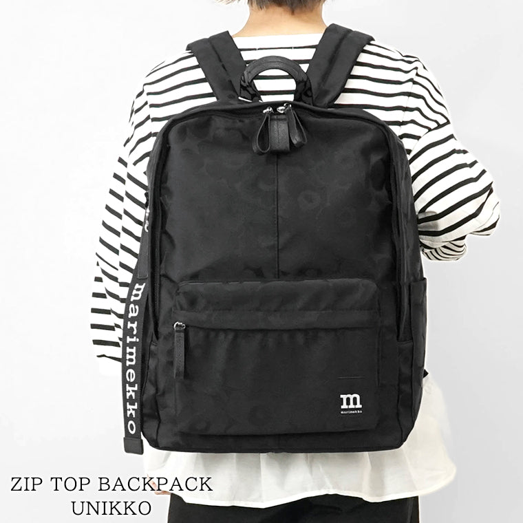 marimekko レディース メンズ バックパック ZIP TOP BACKPACK UNIKKO 093324 BLACK ブラック 999
