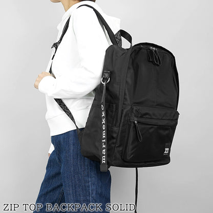 marimekko レディース メンズ バックパック ZIP TOP BACKPACK SOLID 093325 BLACK ブラック 009