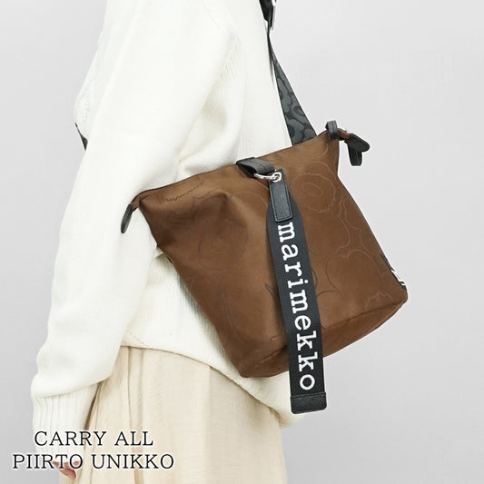 marimekko レディース メンズ ショルダーバッグ CARRY ALL PIIRTO UNIKKO 093944 ブラウン 890