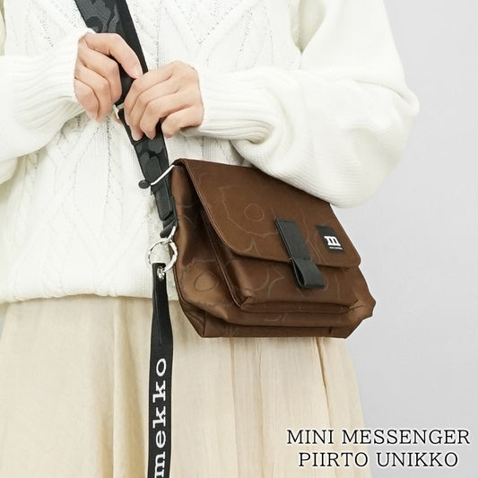 【SUMMER FINAL SALE】 marimekko レディース メンズ ショルダーバッグ MINI MESSENGER PIIRTO UNIKKO 093945 ブラウン 890