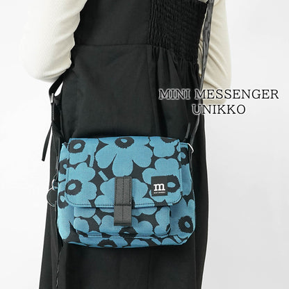 marimekko レディース メンズ ショルダーバッグ MINI MESSENGER UNIKKO 094607 BLUE BLACK ブルー ブラック 590